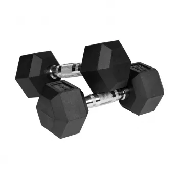 REBEL ACTIVE Gumijotie čuguna hanteles 2x8 kg
