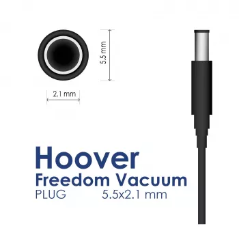 Akyga AK-PD-09 lādētājs Hoover Freedom putekļsūcējiem, 26 V / 0,4 A, 10,4 W, 5,5 x 2,1 mm, 1,8 m
