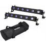 LED bāra gaisma EUROLITE LED BAR-6 QCL RGB+UV komplekts 2 gab. — skatuves/arhitektūras apgaismojums, RGB + UV gaismas diodes
