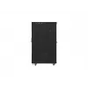 Brīvi stāvošs 19 inch skapis 22U 800x1000 ar stikla durvīm un LCD displeju (plakanā iepakojumā) V2 melns