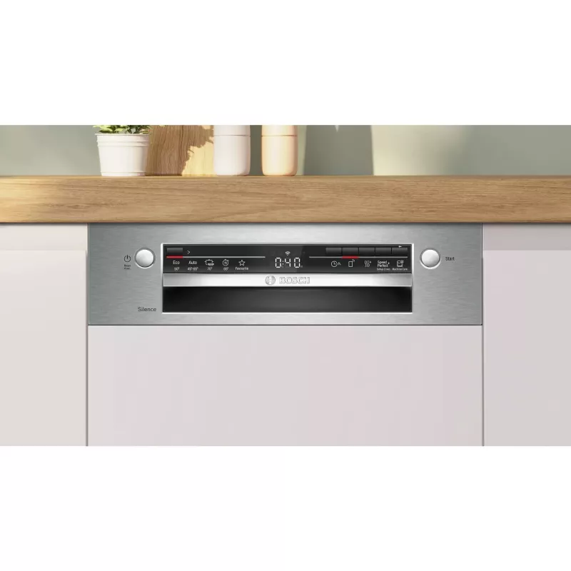 Trauku mazgājamā mašīna Bosch Serie 2 SPI2HKS42E daļēji iebūvējama šaura 45 cm, 10 komplekti, 5 programmas, E klase