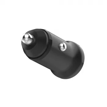 Auto lādētājs FIXED FIXCC20N-CU-BK — USB-C un USB-A pieslēgvietas, 20W jauda, kompakts adapteris automašīnai
