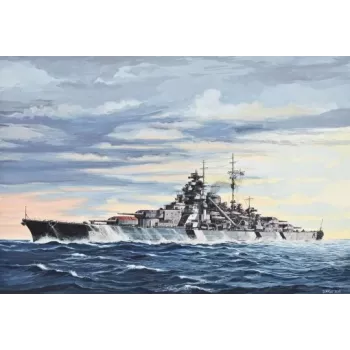 Vācu kaujas kuģa modelis Revell Bismarck Salikšanas komplekts 1:700