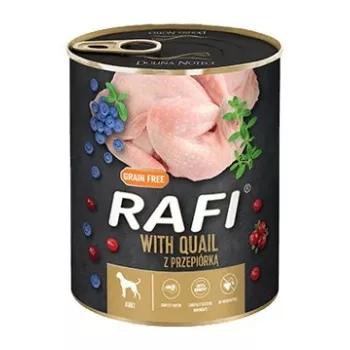 Dolina Noteci Rafi Dog mitrā barība ar paipalu, mellenēm un dzērvenēm - 800g