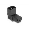 DeLOCK tīkla adapteris IEC 60320 C14 uz C13 spraudkontakts 10 A 90° Melns 80472