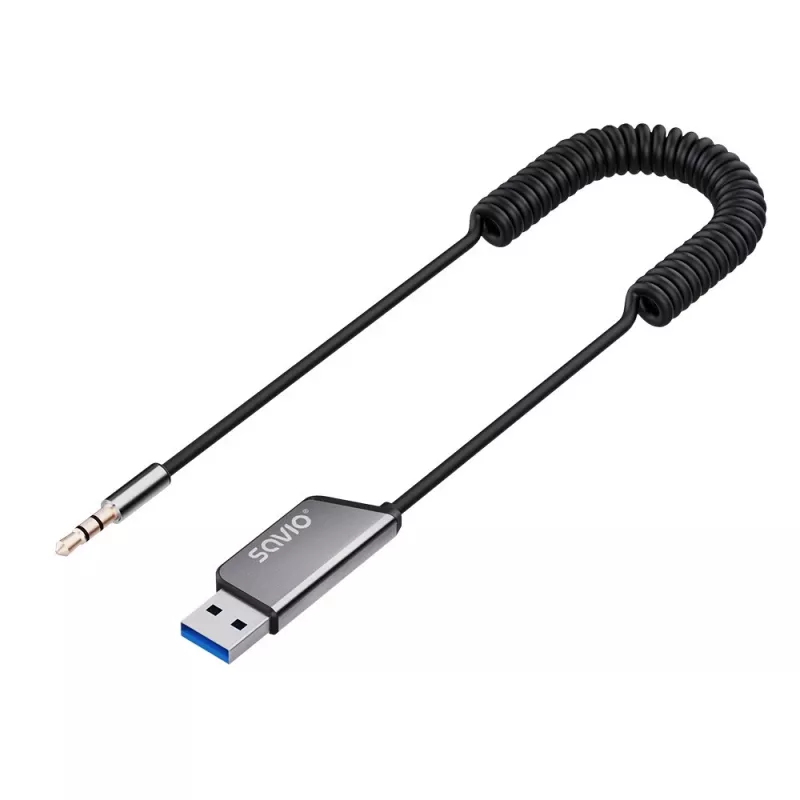 Savio TR-16 Bluetooth raidītājs AUX adapteris ar brīvroku funkciju, Bluetooth 5.3, Google Assistant/Siri