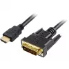 Adaptera kabelis HDMI > DVI-D (melns, 5 metri, Dual Link, 24+1)