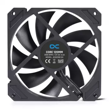 Alphacool Core 120 mm ventilators 3000 RPM 7.83 mmH2O dubultā lodīšu gultnis Melns 120x120x25 mm