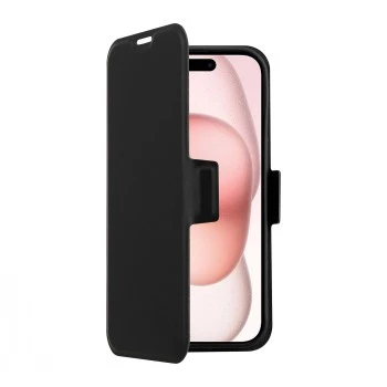Telefona maciņš SCREENOR Clever Apple iPhone 17 — saderīgs ar MagSafe, eko-āda ar TPU rāmi, melns