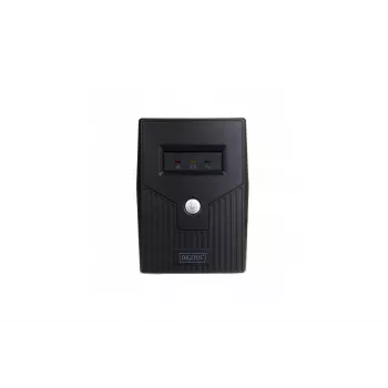 Nepārtrauktās barošanas avots DIGITUS Line-Interactive DN-170064-B 800 VA (480 W), AVR, LCD, Tornis, 2 AC kontaktligzdas, F tips