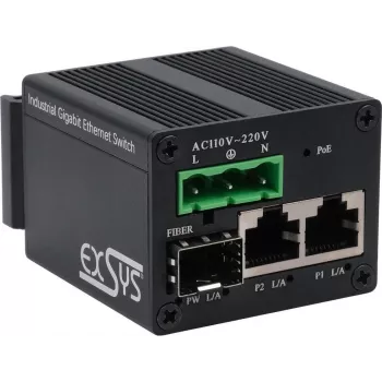 Tīkla slēdzis Exsys EX-62010POE-SFP PoE+ nepārvaldīts 1 Gbps ar 2 SFP portiem