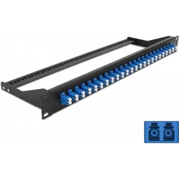 Patch panel DeLOCK 43386 1U 19 inch LC šķiedru