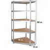 Top E Shop GC9030 metāla stūra plauktu sistēma, 30 cm