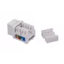 Keystone modulis LANBERG KSU6-1090, Cat6 U/UTP plakanais, RJ-45 vīrietis uz LSA sieviete, AWG 22/26, 14.5×16.1 mm, balts