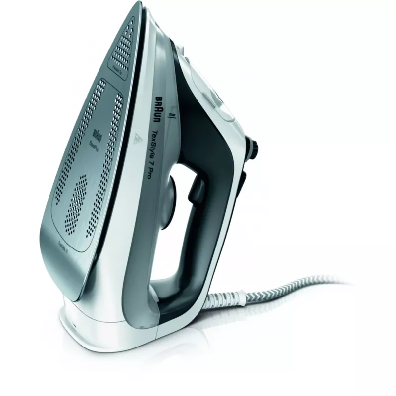 Braun TexStyle 7 Pro SI7149WB gludeklis (sausā un tvaika režīms) EloxalPlus zole 2900 W Melns, Balts