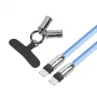 2in1 USB-C kabelis 1m zils