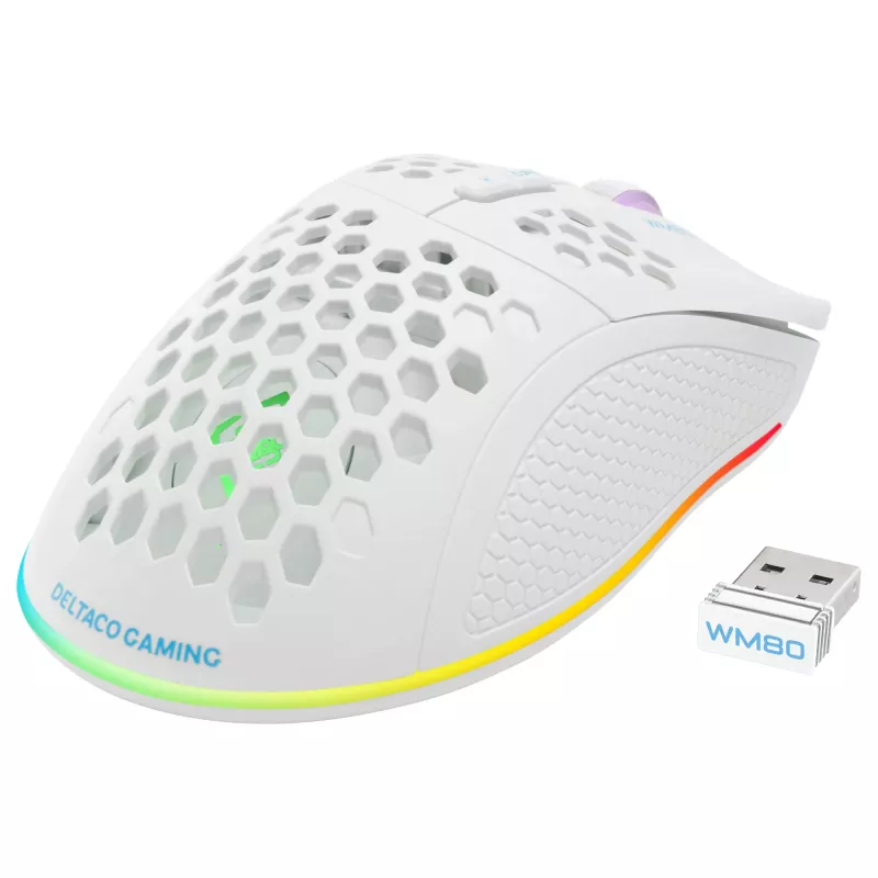 Datorpele Deltaco GAM-120-W RF Bezvadu USB Type-C