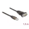 DeLOCK Adapter USB 2.0 Type-A uz Serial RS-232 D-Sub 9 kontaktu vīrišķais 1.5m