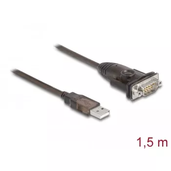 DeLOCK Adapter USB 2.0 Type-A uz Serial RS-232 D-Sub 9 kontaktu vīrišķais 1.5m