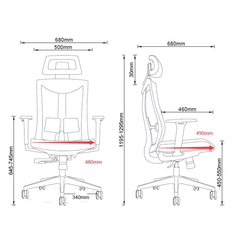 Ergonomiskais premium biroja krēsls Ergo Officer ER-414