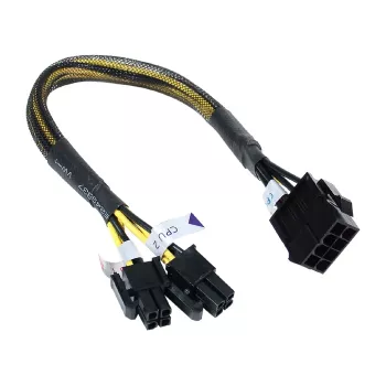 Akasa AK-CB8-8-EXT 8 kontaktu barošanas avota pagarinātājkabelis, 30 cm