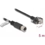 Tīkla kabelis DeLOCK M12 D-kodēts 4 kontaktu ligzda - RJ45 spraudnis Cat5e 5m Melns