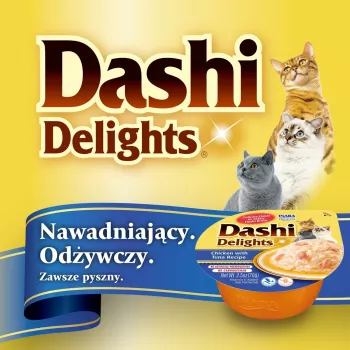 INABA Dashi Delights Vistas gaļa buljonā - kaķu gardumi - 70g