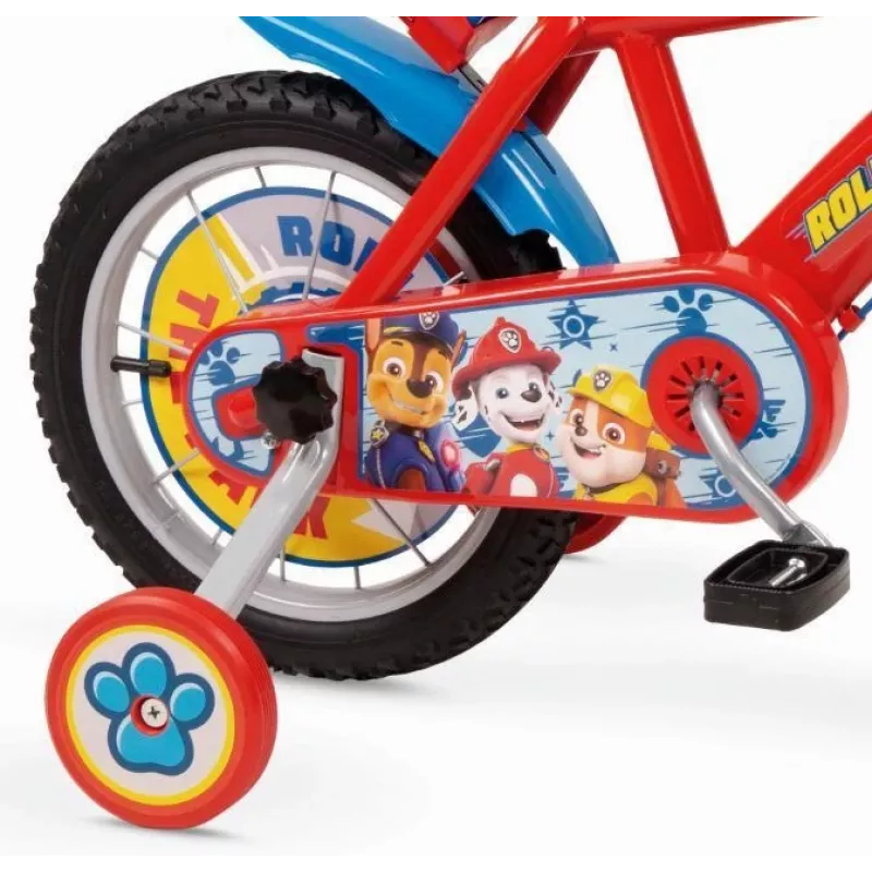 Bērnu velosipēds 14 collu Paw Patrol sarkans 1478 zēns NEW TOIMSA