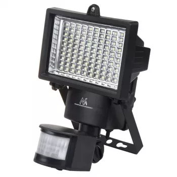 Maclean MCE442 Saules lampa LED prožektors ar kustības sensoru, sienas montāža, krēslas sensors, IP44, 6W, 6000K