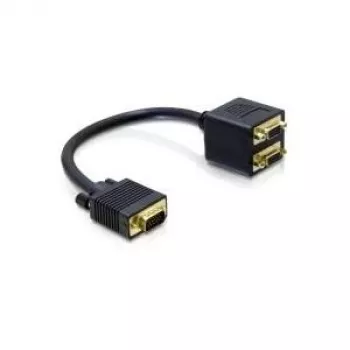 VGA Adapteris DeLOCK 65060 Vīriešu uz 2× Sieviešu 0.2m