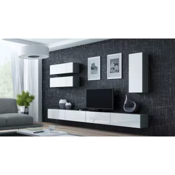 Cama Skapis VIGO 90 slēgts 90/35/32 pelēks/balts glancēts