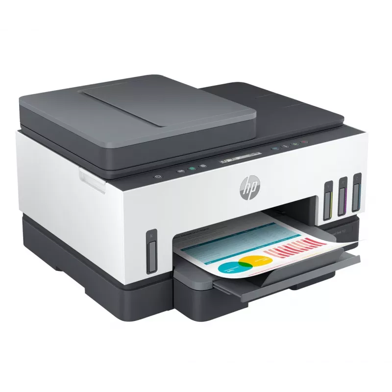 HP Smart Tank 750 Daudzfunkciju Printeris ar Nepārtrauktas Padeves Tinti, Krāsu, Wi-Fi, Viedtālruņa Aplikāciju, Divpusējo Drukāšanu, Automātisko Dokumentu Padevēju