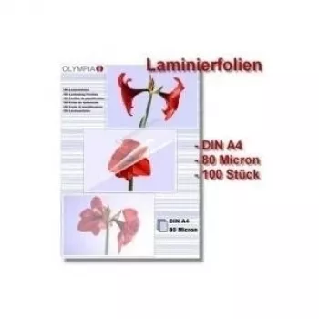 Laminēšanas kabatiņa Olympia 1x100 DIN A4 80 mikroni