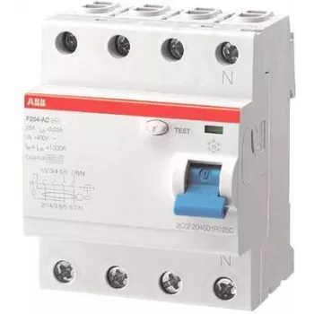 ABB Noplūdes strāvas slēdzis F204 A-63/0.03 L N links F204A-63/0.03 L (2CSF204123R1630)