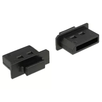 DeLOCK 64025 DisplayPort ligzdas aizsargvāciņš, melns, 10 gab.
