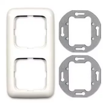 Kindermann 7441000002 slēdža rāmis 2 vietu, paredzēts Busch-Jaeger Reflex SI, Alpine White