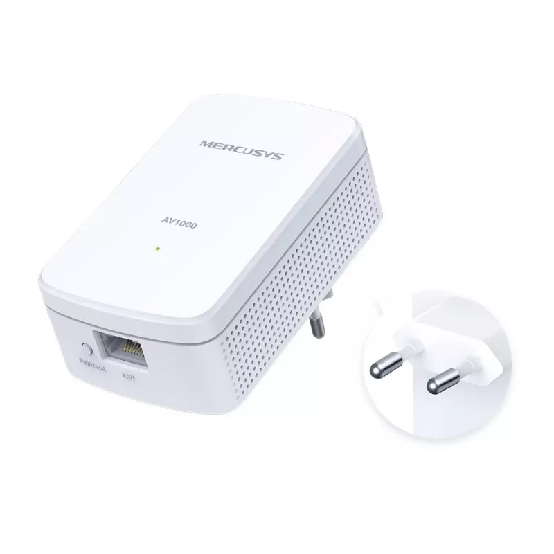 Mercusys AV1000 Gigabit Powerline Starter Kit MP500 KIT — 1000 Mbit/s, 1x RJ-45