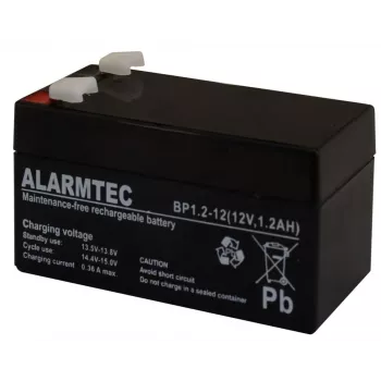 Alarmtec EMU BP1.2-12 AGM VRLA akumulators, 12 V, 1,2 Ah