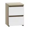 Topeshop M2 SONOMA MIX nightstand/Naktsskapītis 2 atvilktne(s) ozols, balts