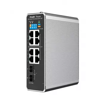 Ruijie Networks RG-NIS2100 Pārvaldāms L2 Gigabit Ethernet (10/100/1000) Power over Ethernet (PoE) Melns, Nerūsējošais tērauds