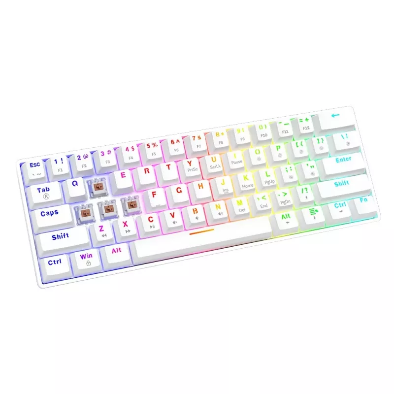 Mehāniskā tastatūra Whiteout X2, Outemu Brown, Hot Swap Savio Savgk-whit