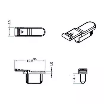 Kontaktligzdu aizsargvāciņi DELOCK 64033, melni, 5×12.5×3.5 mm, iepakojumā 10 gab.