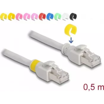 Tīkla kabelis DeLOCK RJ45 Cat.6A S/FTP 0,5m Pelēks