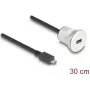 DeLOCK 88184 USB kabelis USB 2.0 0.3 m USB B melns sudrabs