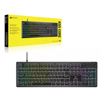 Corsair K55 CORE RGB tastatūra Gaming USB QWERTZ Vācu Melna