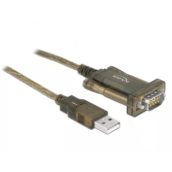 Seriālais kabelis DeLOCK 64073 USB Type-A uz DB-9 Caurspīdīgs 2m
