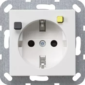 Gira 2677 03 Iezīvējamā kontaktligzda F tips — 230 V, 16 A, balta