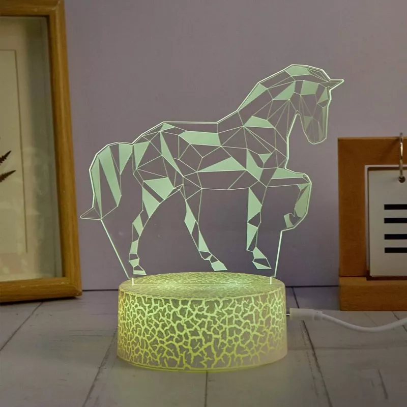 Manta SNL116RGB RGB 3D zirga dekoratīvā LED lampa