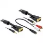 Video kabeļa adapteris DeLOCK 84453 3m VGA D-Sub + 3,5mm Melns