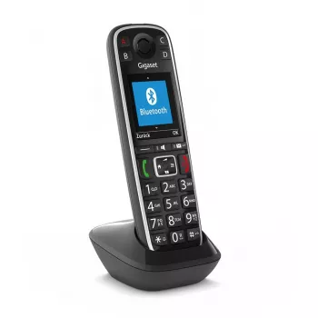 Gigaset E720HX analogais/DECT telefons ar zvanītāja ID, melns